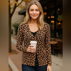 NWOT Dynamite Leopard Cardigan